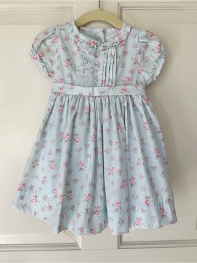 Savannah Baby Size 3-6M NWT Light Blue Floral Girls' Dress Pink Roses Formal